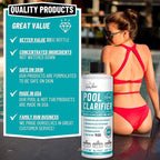 Pool Clarifier - Natural Chitosan Clarifier, Swimming Pool Cleaner Liquid, Cloudy Pool Water Treatment, Pool Chemicals for Inground Pools & Above Ground Pools, 32oz