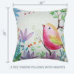 Outdoor Throw Pillows Waterproof Set of 2 Patio Pillows 18×18 Inch Decorative Pillows for Bed, Couch, Sofa and Patio Furniture