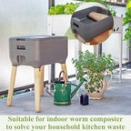 Zubebe 4 Pcs 2 ft x 2ft Worm Blanket Farm Kit Worm Bin Blanket Worms for Composting Fits Many Bin Bag for Keeping Worms Dark Moist Warm Outdoor Garden Compost Bin Farm Compost Factory