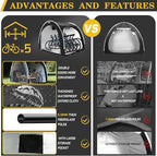 Happy Travel Bike Storage Shed Tent,Outdoor Portable Bicycle Storage Sheds with 210D Oxford Fabric PU4000 Waterproof for 2/3/4/6/8 Bikes,Bike Covers Shelter for Motorcycle,Garden Tools,Toys,Lawn Mower
