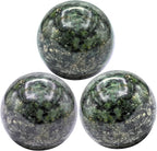 Amazing Gemstone Green Jade Crystal Ball with Stand - 2 Inches Crystal Sphere Meditation Balls for Witchcraft and Decorative Balls