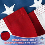 ROTERDON 600D American Flags for Outside 4x6 Ft, TearProof Long Lasting US Flag, Embroidered Stars, Sewn Stripes, Brass Grommets, High Wind USA Flag Heavy Duty Outdoor