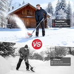 Electric Snow Shovel, 20V Snow Blower Cordless with 2 x 5.0 Ah Batteries and Charger, Battery Powered Throwing Snow Up to 23 Ft, 6 x 12 Inch Cleaning Path Great for Driveway, Steps, Patio, Sidewalk