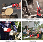Cordless Mini Chainsaw 6 Inch for Milwaukee 18V M18 (No Battery), Brushless Portable Electric Chain Saw Tool for M18, Small Handheld Chainsaw for Pruning Shear Branch Wood Cutting Tree