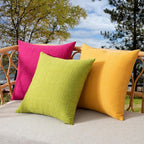 Kevin Textile Pack of 2 Outdoor Waterproof Pillow Covers - Decorative Farmhouse Throw Pillow Covers for Couch, Patio, Tent, Bed, Sofa, Living Room - 16x16 Inch Sunflower Yellow