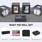 Marsguard Trading Card Deck Box with Commander Display，5 in 1 MTG Storage Holds 400+ Double-Sleeved Cards，4 Deck Boxes & Dice Tray Included，Fits MTG, TCG, PTCG & Sports Cards