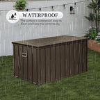 Domi 190-Gallon Outdoor Storage Box – Waterproof, Lockable Storage Cabinet for Patio Furniture, Garden Tools & Pool Supplies – Large Metal Storage for Cushions, Toys & More