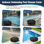 Pool Cleaner Robot Cover for Cordless Robotic Pool Cleaner, Waterproof 600D Heavy Duty Protective Cover for Above Ground Robot Pools Vacuum(Covers Only)