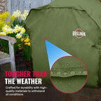 Grill Cover by Grillman, Green, 64 Inch, BBQ Outdoor Grill Covers, Charcoal & Gas Grills, Waterproof, Rip-Proof, Weather-Resistant, Anti-UV, Barbecue Cover for Weber, Genesis, Charbroil, Nexgrill, etc