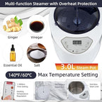 Portable Sauna, Full Size, Steam Tent Sauna Box with 3.0L Steamer, Remote Control, Folding Chair, 9 Levels