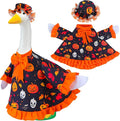 Halloween Goose Outfit for Porch Goose 23" Cement Statue Clothing - Halloween Outdoor Decoration for Patio Yard Lawn