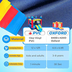 JOYMOR Commercial Inflatable Bounce House with Slide for Adults and Kids, Support 500lbs Capacity, 100% PVC Vinyl Bounce House for Big Kids Outdoor- Includes Blower, Repairing Kit and Storage Bag