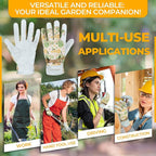 HANDLANDY Gardening Gloves for Women, Breathable Ladies Leather Garden Yard Gloves Best Gift for Gardeners