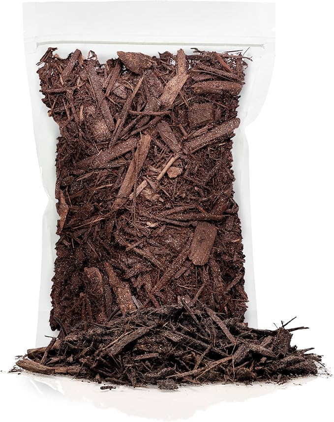 Organic Brown Mulch by Gardenera - Enhance Soil Health and Plant Vitality - 2 QUARTS