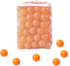Ball Pit Balls for Kids, Plastic Refill 2.2 Inch Balls, 100 Pack, Bright Colors, Phthalate and BPA Free, Includes a Reusable Storage Bag with Zipper
