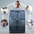 Portable Sauna, Sauna Box for Home, Personal Steam Sauna, Foldable Sauna with 3L, up to 90min,800W Steam Sauna Generator with Safety Protection, Remote Control & Portable Chair, UL Certified