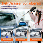 Hidrolavadora Portati, 1500W Cordless Pressure Washer Gun, 60Bar/870 PSI Cordless Portable Pressure Washer with 2 Battery, 2 Nozzles, 5m Hose Cordless Jet Washers, for Cars/Floors/Gardens