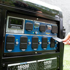 DuroMax XP15000HX 15,000-Watt Dual Fuel Portable Generator - Gas & Propane, Remote Electric Start, Whole Home Power Backup, Transfer Switch Ready, RV & Emergency Ready