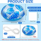 8pcs 4ft Pool Pillows for Above Ground Pools, Cover Balloon Winterizing Inflatable Air Pillow Float with Ropes PVC Ice Equalizer Closing Winter Swimming Ball Accessories