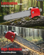 48CC Gas Powered Pole Saw 16FT Lightweight with Auto Lubrication, Safety Lock, and Quick Stop for Easy Tree Trimming (GZJ-005)