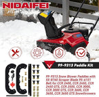 99-9313 Snow Blower Paddles with 55-8760 Scraper 95-6151 Belt Replaces 125-1128 55-9250 55-9251 559252 880771 for Toro Power Clear CCR2000 CCR2400 CCR2500 CCR3000 CCR3600 CCR3650 Snowthrowers
