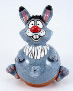 Ceramic Garden Decor - Bunny Lawn Stake - Outdoor Statue - Perfect, Unique Gifts for Gardeners Woman, Men, Yard Gifts - Handmade, Frostproof