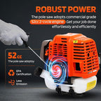 52cc 2-Cycle Gas Weed Wacker, 2-in-1 Gas Weed Eater, 8500rpm High Power Brush Cutter Trimmer for Grass and Weed, Hedge Trimmer String Trimmer(US Fast Arrival