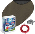 Winter Swimming Pool Cover for 15 ft x 27 ft Aboveground Oval Pool Size, Deluxe Choice Series, Solid Material, Color - Steel Gray, Pool Cover Choice 591527-4CHOICE