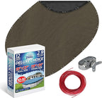 Winter Swimming Pool Cover for 15 ft x 27 ft Aboveground Oval Pool Size, Deluxe Choice Series, Solid Material, Color - Steel Gray, Pool Cover Choice 591527-4CHOICE
