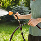 Solution4Patio Lead-in Garden Hose 3/4 in. x 25 ft. -Heavy Duty Durable Flexible Lightweight Water Pipe -Brass Aluminum Ends for Household & Commercial Use -Kink Free, No Leaking, Male/Female Fittings