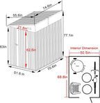MUPATER Outdoor Storage Shed 4x6 FT, Garden Tool Shed, Metal Lean-to Shed Kit for Backyard Lawn with Lockable Door and Vents, Grey