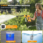 Cordless Pressure Washer Gun, Battery Pressure Washer 120Bar/1700 PSI Cordless Pressure Portable Washer, with 3.0Ah Battery&Charger & 6-in-1 Nozzle, Cordless Washer Gun for Cars/Floors/Gardens
