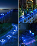 Biling Solar Pathway Lights Outdoor Uplight Sidelight, 12 Packs Blue Bright Solar Ground Lights Waterproof for Yard Walkway Garden Halloween Decorations