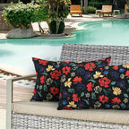 idee-home Outdoor Pillows with Inserts Included, Patio Outside Lumbar Pillows Waterproof Set of 2, 12 x 20 inch