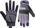 HANDLANDY Women Safety Work Gloves Utility Touch Screen Working Grip Glove for Yardwork Gardening Breathable Mechanic Gloves