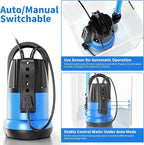 FOTING Sump Pump Automatic 3/4HP Clean/Dirty Submersible Water Pump, 3500GPH Utility Pump Thermoplastic Electric Portable Transfer Water Pump for Swimming Pool Garden Pond Basement with 16ft Long Cord