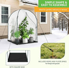 Portable Greenhouse for Outdoors, Green House Tent with Durable Bubble Film Cover and Zippered Door,Walk-in Mini Green House with Removable Mat for Indoor Outside Protecting Plant,47x47x71 Inch