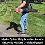 Keyfit Tools MarkerQuiver ~Driveway Markers Snow Plow Stakes MarkerBag Installation Tool Holds Driveway Markers Efficiently Install Driveway Reflectors