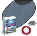 Winter Swimming Pool Cover for 15 ft x 30 ft Aboveground Oval Pool Size, Durable Choice Series, Solid Material, Color - Blue Stone, Pool Cover Choice 341530-4CHOICE