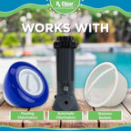 Rx Clear 1" Inch Chlorine Tabs | 15 Pounds | Use Tablets as Bactericide, Algaecide, & Disinfectant in Swimming Pools | Stabilized, Long Lasting, Slow Dissolving, & UV Protected