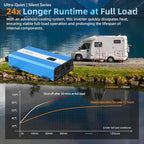 3080W Pure Sine Wave Power Inverter - 30dB Ultra Quiet, 6000W Surge, Game-Changing Design | 12V to 120V AC Converter for Home, RV, Camping, Off-Grid & Outdoor Adventures
