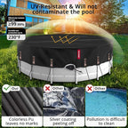 QH.HOME 18 Ft Round Winter Pool Cover with Fast Tightening Patented Ratchet,Pool Covers for Above Ground Pools, One-Piece Tear Resistant Swimming Pool Cover Protector with Upgraded Ultimate Windproof