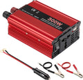 300W Power Inverter DC 12V to 110V AC, Durable Aluminum Housing Car Charger Adapter with 1A USB Charging Port, 1.6ft Car Plug in Cigarette Lighter Outlet for Phone, Laptop