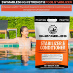 Swimables 4-Pounds Premium Pool Stabilizer & Conditioner, Max Strength Cyanuric Acid for Pools, Spa & Salt Water – Reduces Chlorine Loss, Ideal for Swimming & Hot Tubs
