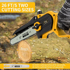 Cordless Mini Chainsaw,8 & 6 Inch Hand Chainsaw with 2×4.0Ah Battery,Tool-Free Installation Brushless Chain Saw with Automatic Oiling Device,Small Motosierra for Wood Cutting Tree & Pruning