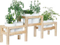 Greenes Fence Two-Tiers Six Bucket Elevated Cedar Wood Garden Frame, 79 in. x 16 in. x 30 in. - Made in USA with North American Cedar