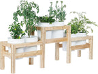 Greenes Fence Two-Tiers Six Bucket Elevated Cedar Wood Garden Frame, 79 in. x 16 in. x 30 in. - Made in USA with North American Cedar
