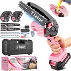 Tietoc Mini Chainsaw 6-Inch with 2 Batteries, Electric Saw, Stocking Stuffers Christmas Birthday Gifts Present for women mom wife Adults, Cool Gadgets 2025