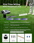 ANTHBOT Robot Lawn Mower with Max 180m Stable Boundary Wire - Recommended 550㎡, Max 900㎡, 300% Higher Efficiency of Grid-Shaped Mowing Path, Automatic Robotic Lawn Mower with Auto Mapping & Recharge