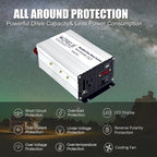 WZRELB 600W Power Inverter 24V DC to 110V 120V AC,Modified Sine Wave Car Inverter with LED Display,USB Port,Soft Starter,Off-Grid Power Converter with High Efficiency up to 90%